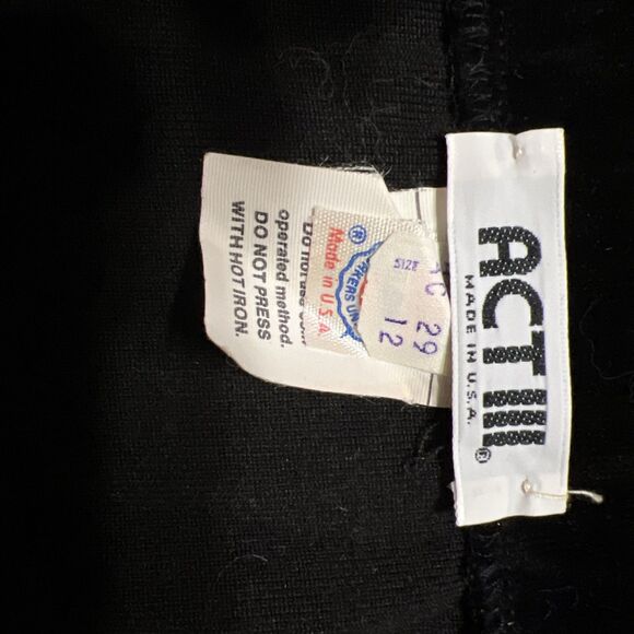 Vintage Act lll Black Midi Skirt Pull on Sz 12 , Velour , Classic, Holiday - Picture 3 of 6
